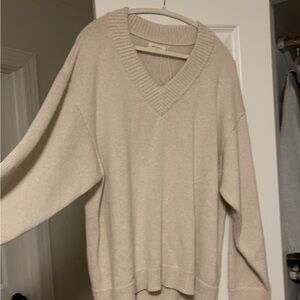 EUC James Street Co Sloan V Neck Cotton Sweater